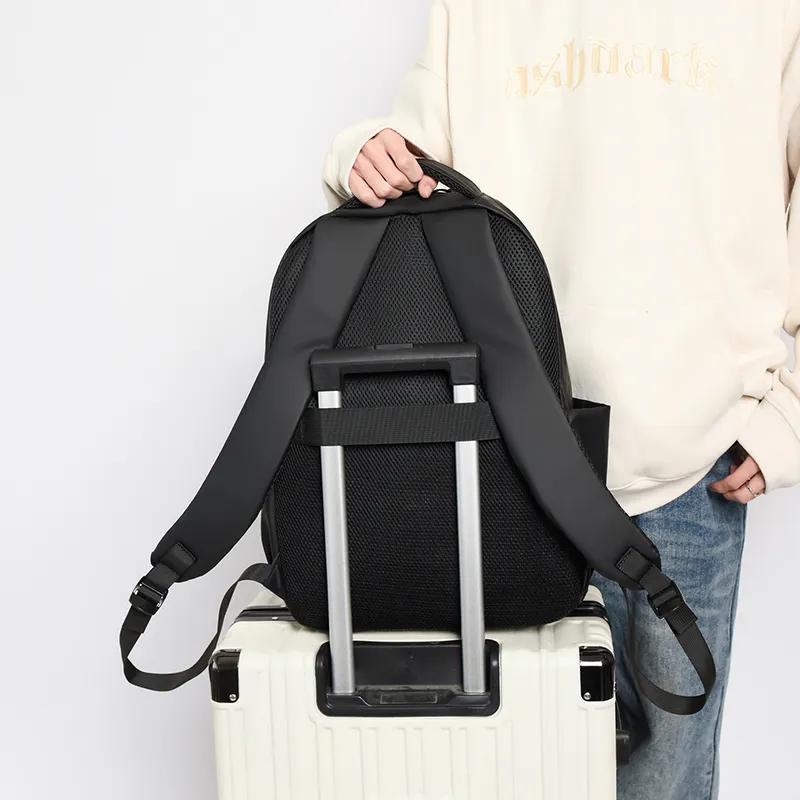 MingLu Oxford Backpack Regular Unisex Gray/Black-7
