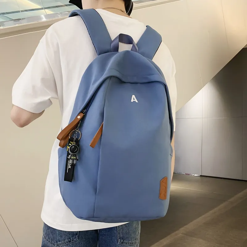 Parker Bear Nylon Backpack Unisex Black/White/Khaki/Blue-14