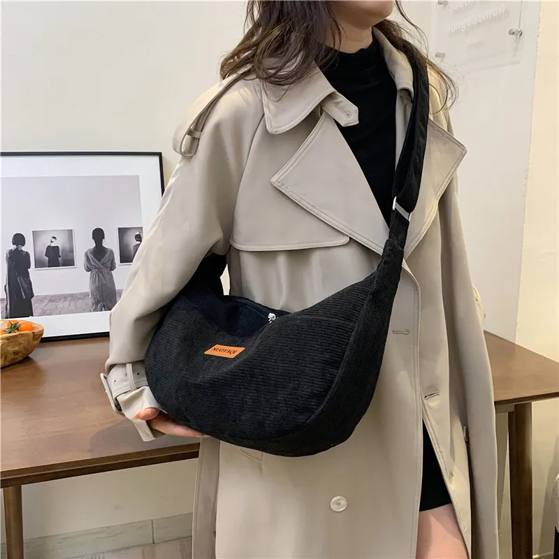 Parker Bear Canvas Canvas Bag Shoulder Bag Crossbody Bag Regular Unisex Black/Khaki/Brown/White/Gray/Pink-5
