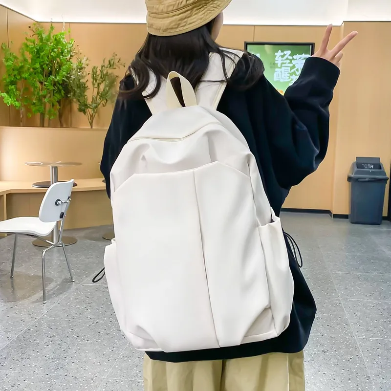 Parker Bear Nylon Backpack Regular Unisex White/Black/Gray/Red-2