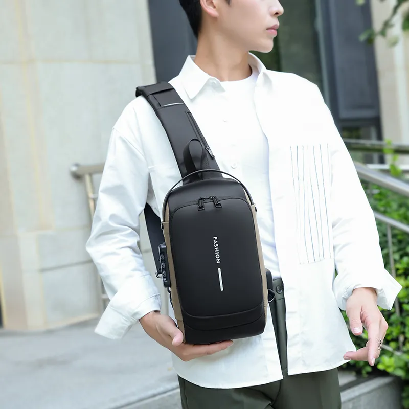 MingLu Membrana Dermalis Biker Bag Crossbody Bag Cell Phone Pouch Sling Bag Regular Unisex Multicolor-5