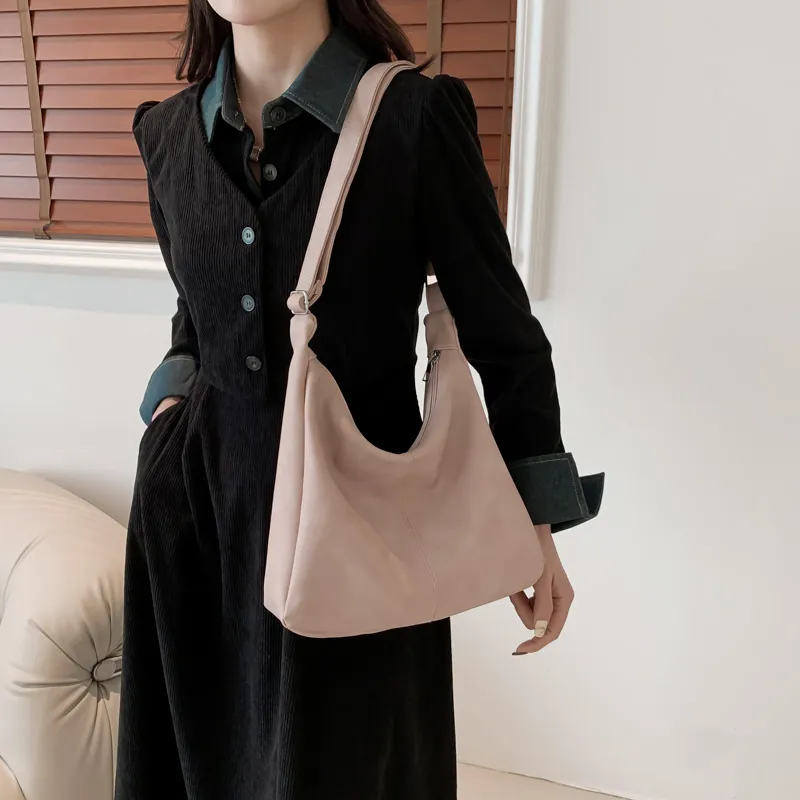 MingLu PU Shoulder Bag Crossbody Bag Regular Unisex White/Khaki/Black/Coffee/Pink-20