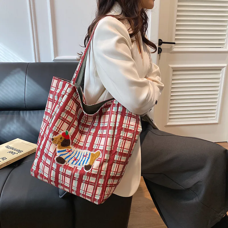 Parker Bear Composite Cloth Shoulder Bag Women's Multicolor-9