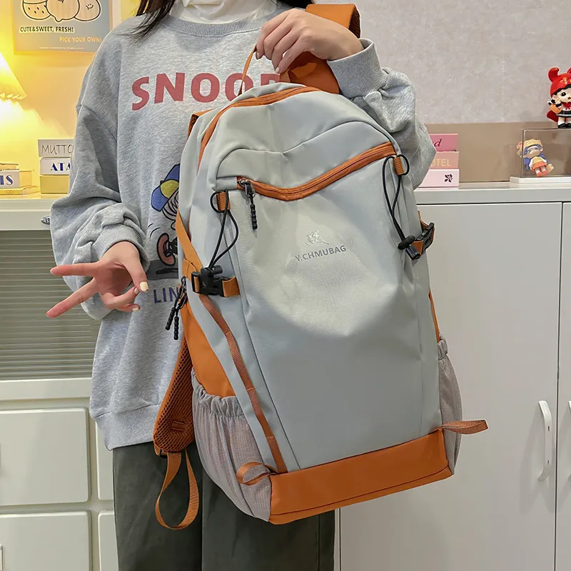 MingLu Nylon Backpack Unisex Multicolor-19