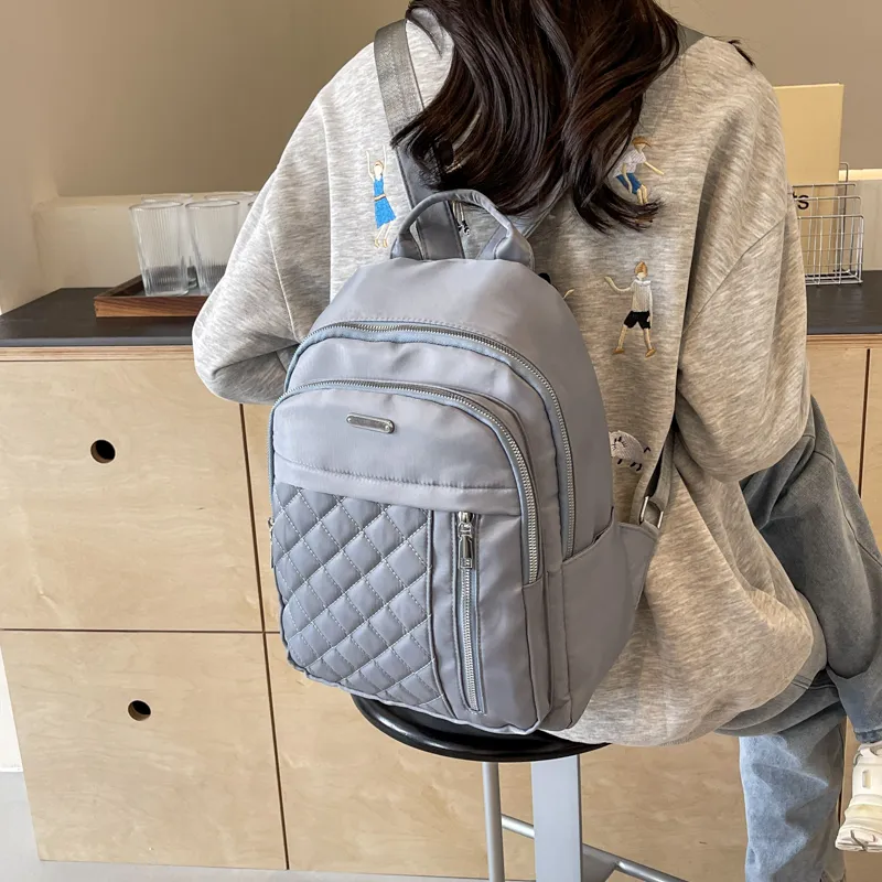 Parker Bear Fabric Backpack Unisex Black/Ecru/Burgundy/Gray/Pink-5