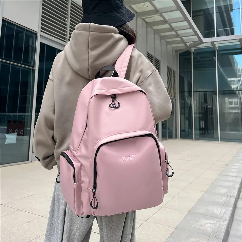 Parker Bear Nylon Solid Color Minimalist Style Fashion Suitable For High School University And All Couples Unisex-9