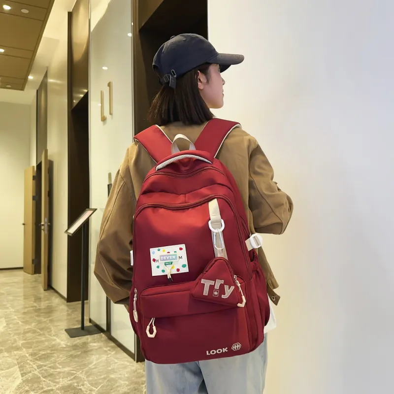 Parker Bear Nylon Backpack Unisex Multicolor-7