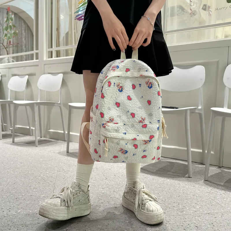 Parker Bear Nylon Backpack Regular Women's Multicolor-15