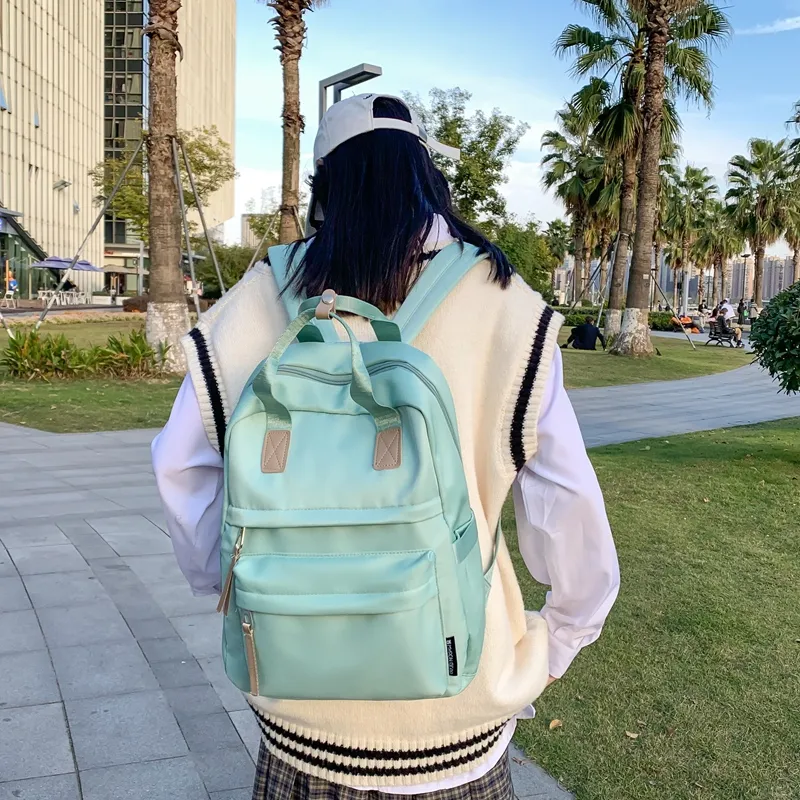 Parker Bear Nylon Backpack Unisex Black/Gray/Ecru/Green-9