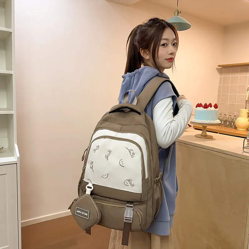 Parker Bear Nylon Backpack Unisex Multicolor-15