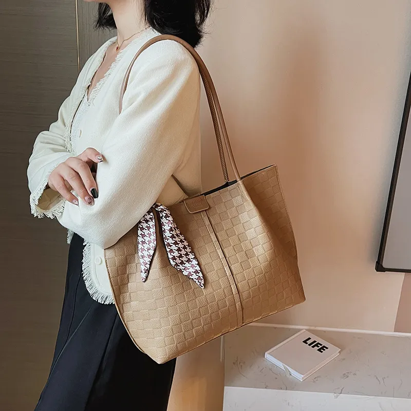 MingLu PU Shoulder Bag Regular Women's Khaki/Brown/Ecru/Black-2