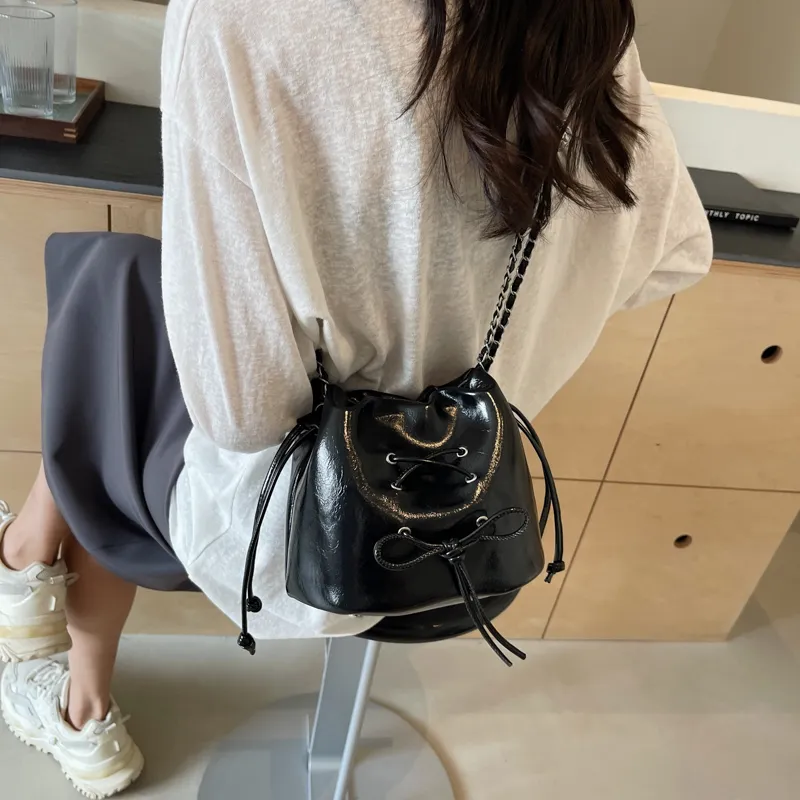 MingLu PU Crossbody Bag Shoulder Bag Women's Black/Ecru/Silver/Red-9