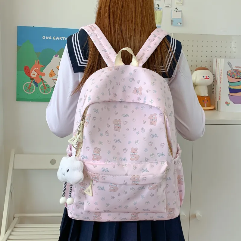 Parker Bear Composite Cloth Backpack Women's Multicolor-5