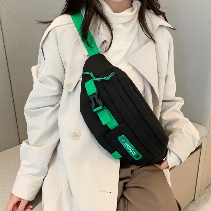Parker Bear Nylon Fanny Pack Regular Unisex White Green/Black Green/Black Blue/White Blue/Blue-17