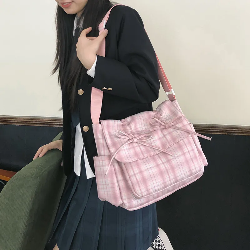 Parker Bear Nylon Backpack Shoulder Bag Crossbody Bag Regular Women's Pink/Purple-3