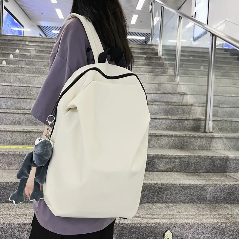 Parker Bear Nylon Backpack Regular Unisex Black/White/Gray/Orange-12