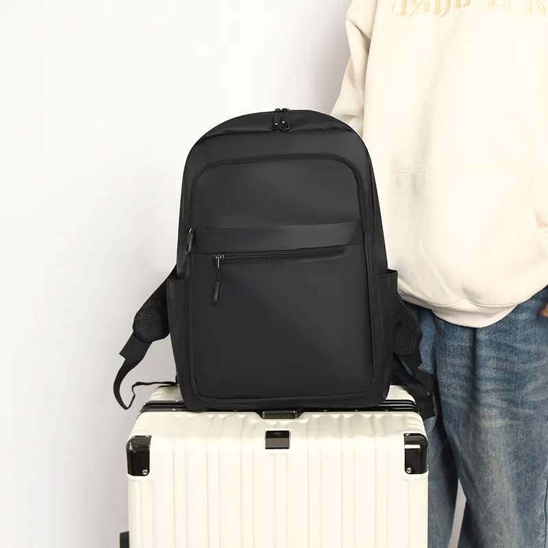 MingLu Oxford Backpack Regular Unisex Gray/Black-8