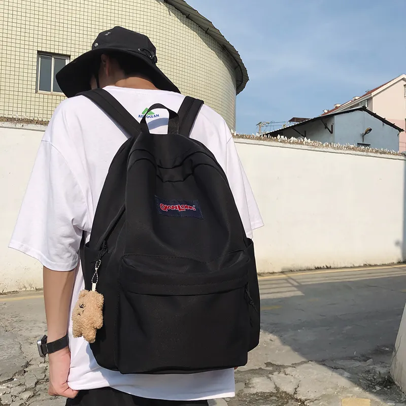 Parker Bear Nylon Backpack Unisex White/Black/Green-5