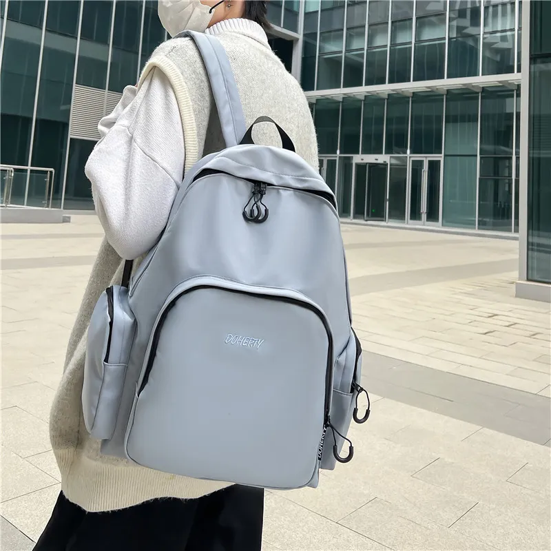 Parker Bear Nylon Solid Color Minimalist Style Fashion Suitable For High School University And All Couples Unisex-12