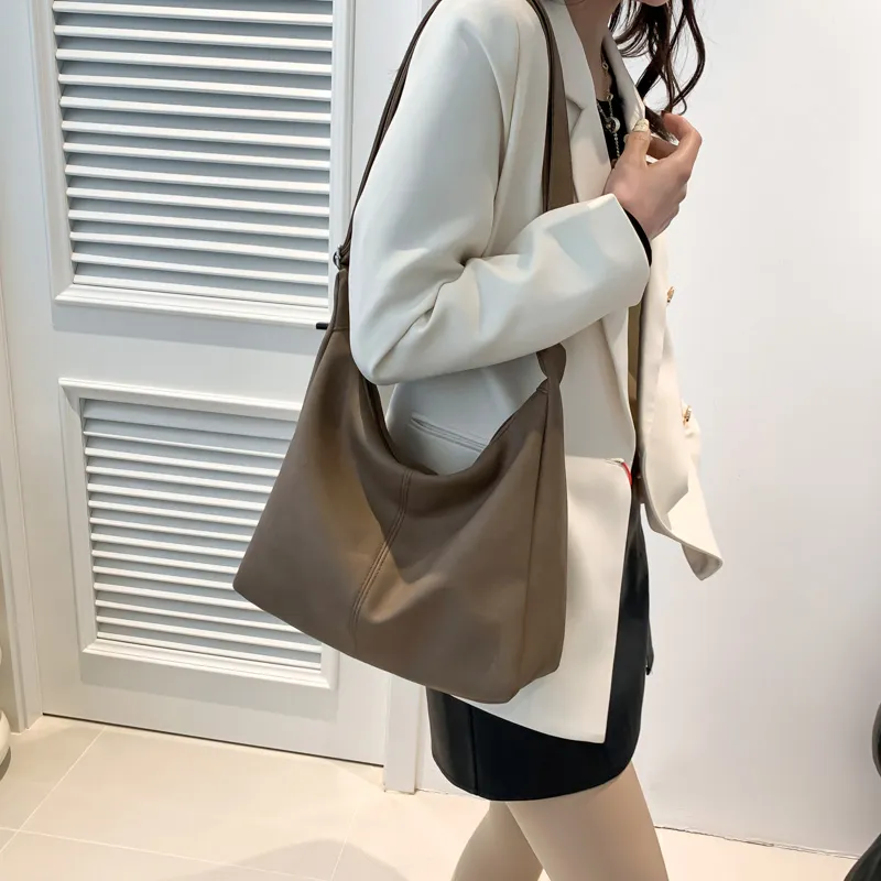 MingLu PU Shoulder Bag Crossbody Bag Regular Unisex White/Khaki/Black/Coffee/Pink-27
