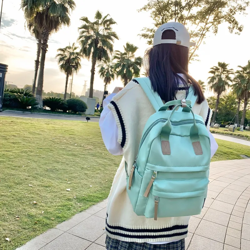 Parker Bear Nylon Backpack Unisex Black/Gray/Ecru/Green-8