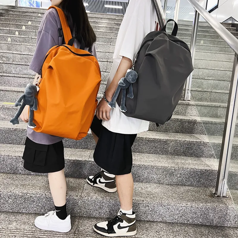 Parker Bear Nylon Backpack Regular Unisex Black/White/Gray/Orange-15