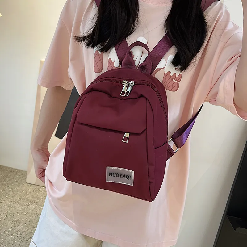 Parker Bear Canvas Carry Backpack Regular Unisex Black/White/Ecru/Pink/Blue/Burgundy-41