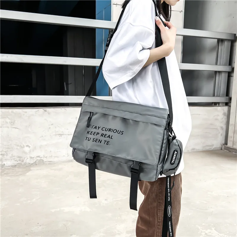 MingLu Oxford Shoulder Bag Crossbody Bag Solid Color Versatile Fashion For College Students All Unisex-10