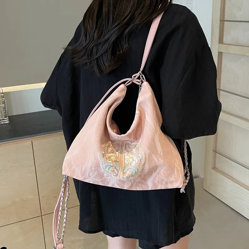 MingLu PU One Shoulder Backpack Handbag Women's Black/Ecru/Silver/Pink-13