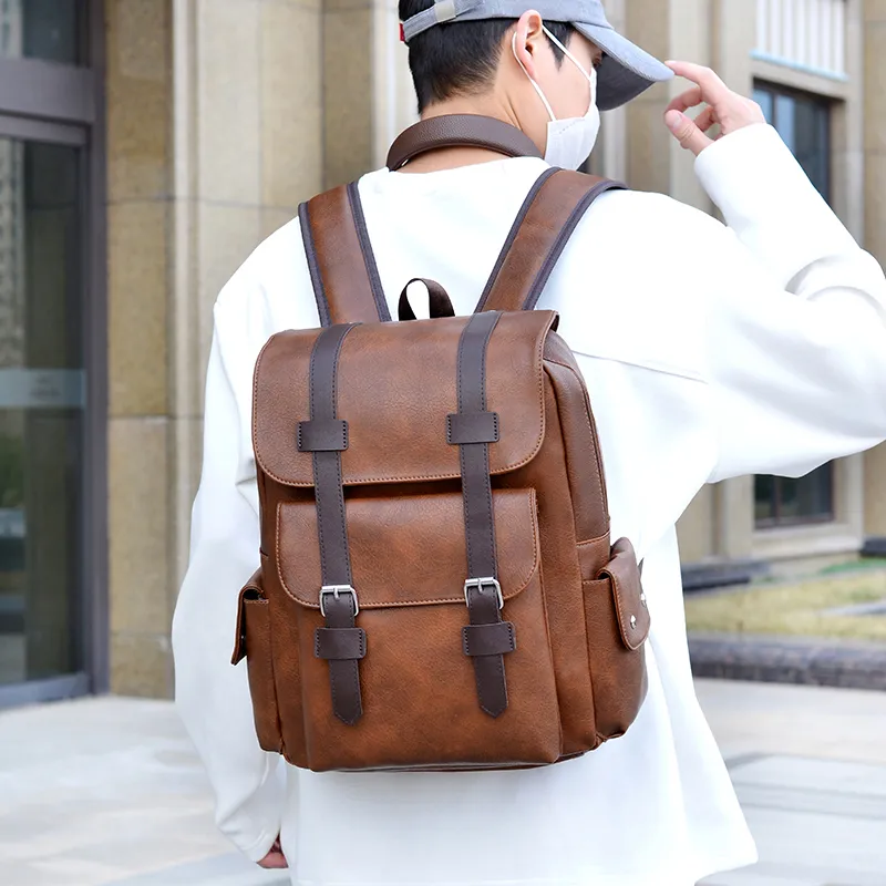 MingLu PU Backpack Unisex Multicolor-7