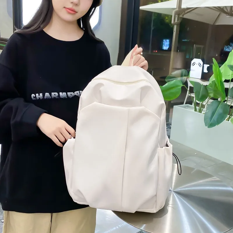 Parker Bear Nylon Backpack Regular Unisex White/Black/Gray/Red-3