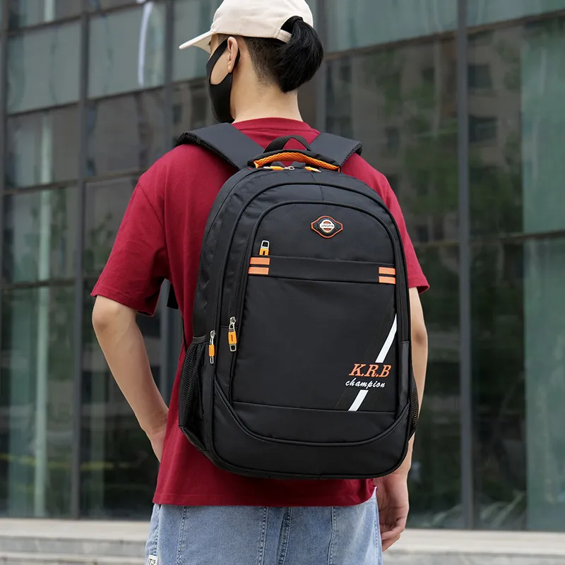 MingLu Oxford Backpack Regular Unisex Black-10