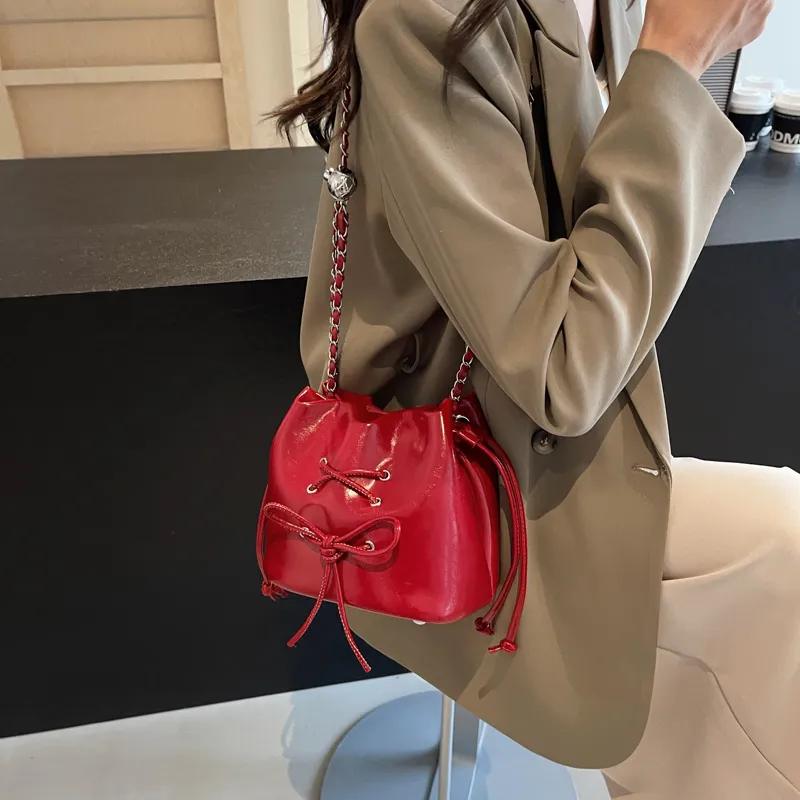 MingLu PU Crossbody Bag Shoulder Bag Women's Black/Ecru/Silver/Red-21