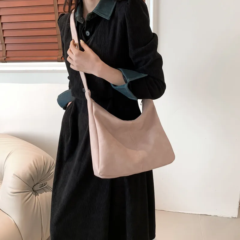 MingLu PU Shoulder Bag Crossbody Bag Regular Unisex White/Khaki/Black/Coffee/Pink-19