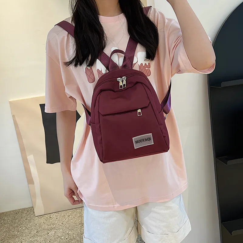 Parker Bear Canvas Carry Backpack Regular Unisex Black/White/Ecru/Pink/Blue/Burgundy-39