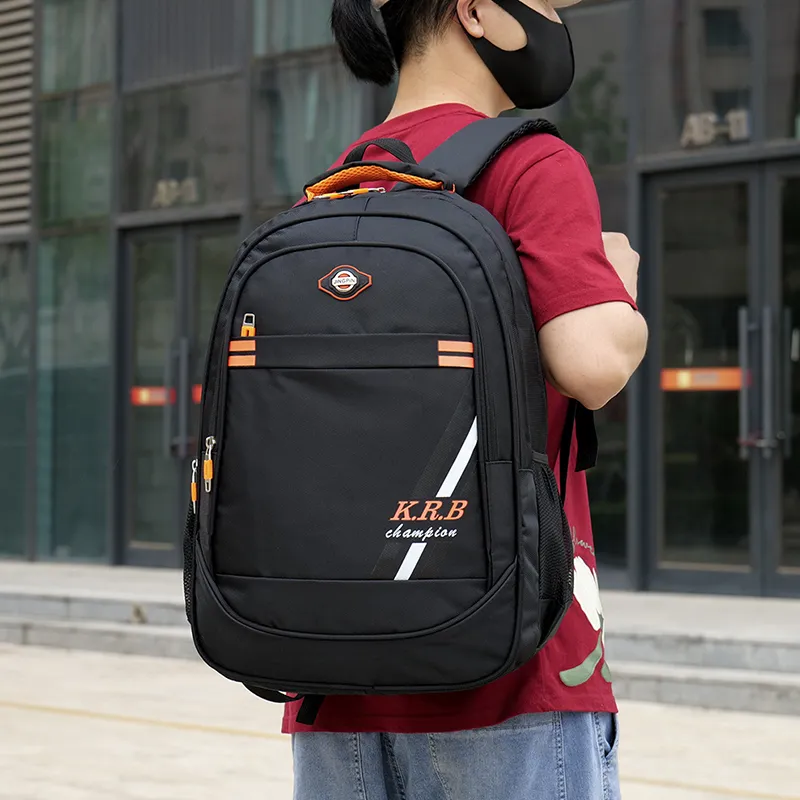 MingLu Oxford Backpack Regular Unisex Black-9
