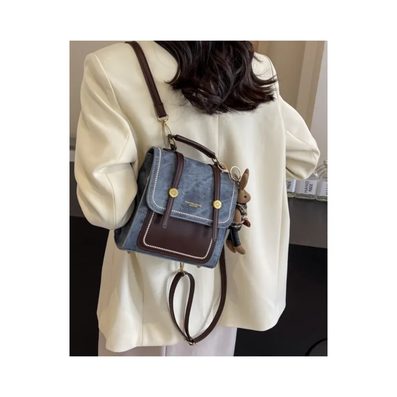 MingLu Pu Backpack Regular Women's Denim Blue-2