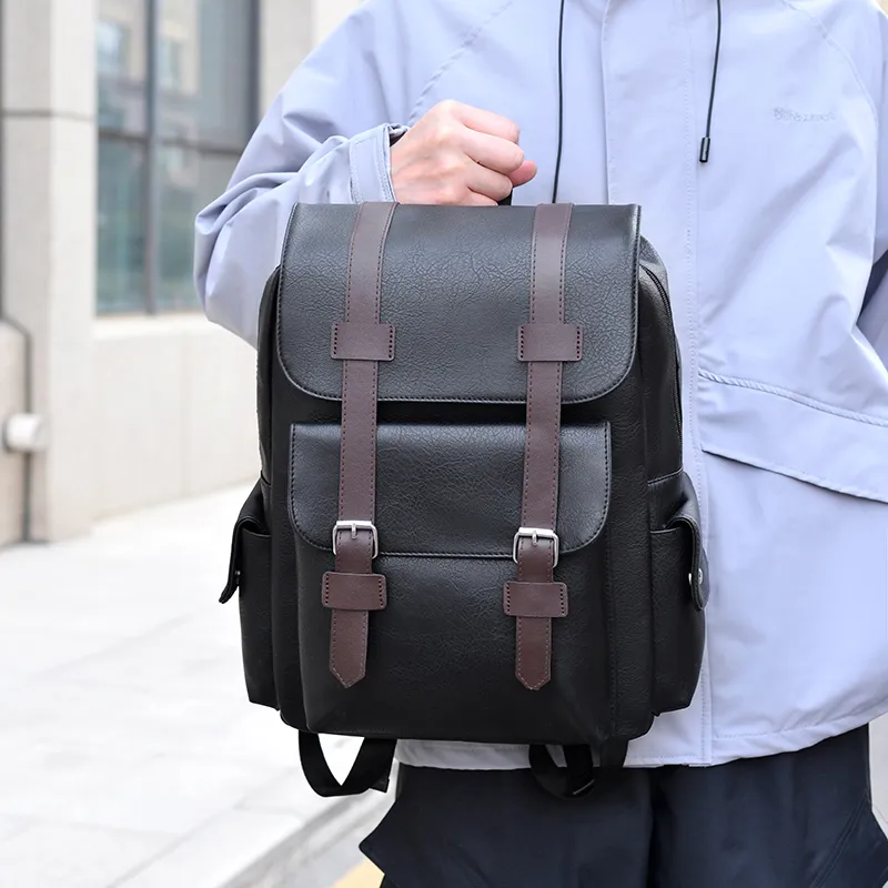MingLu PU Backpack Unisex Multicolor-3