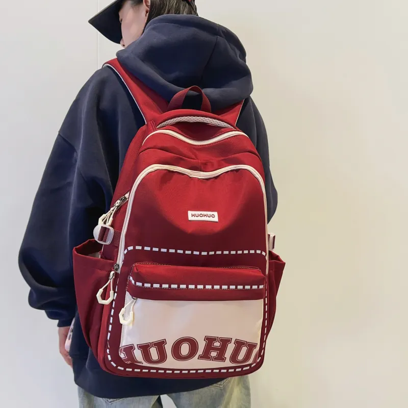 Parker Bear Nylon Backpack Unisex Multicolor-12