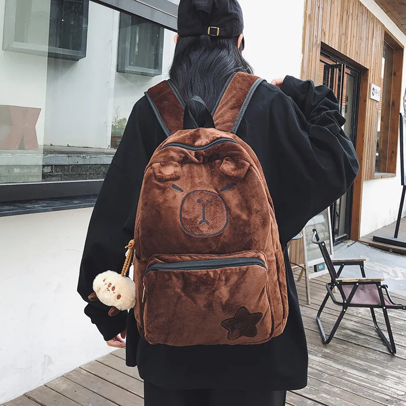 Parker Bear Plush Backpack Unisex Multicolor-14
