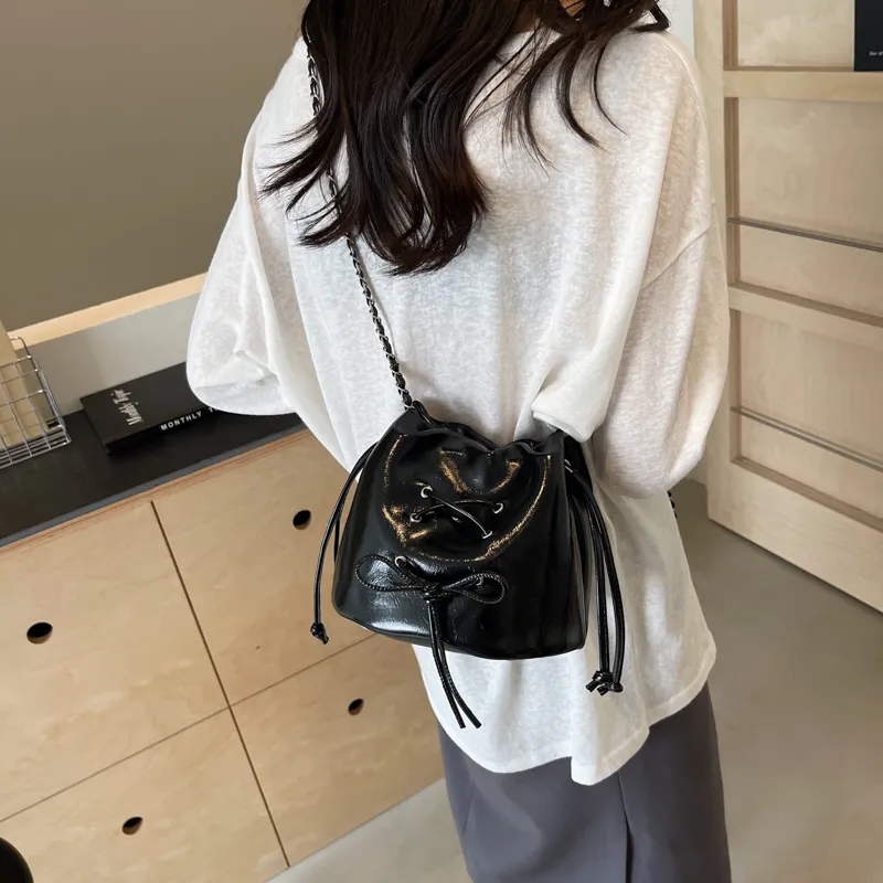 MingLu PU Crossbody Bag Shoulder Bag Women's Black/Ecru/Silver/Red-10