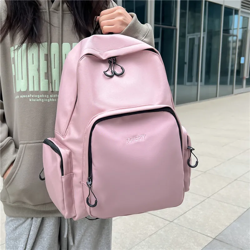 Parker Bear Nylon Solid Color Minimalist Style Fashion Suitable For High School University And All Couples Unisex-8