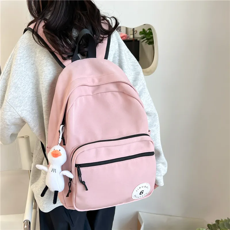 Parker Bear Composite Fabric Elementary Middle And High School Students All Regular Unisex Pink/Beige/Black-4