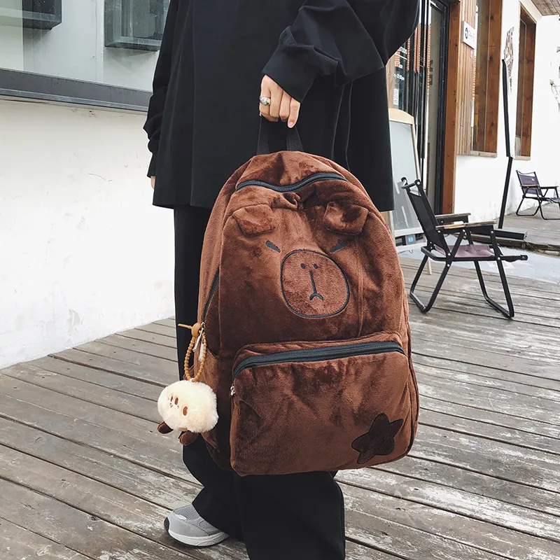 Parker Bear Plush Backpack Unisex Multicolor-18