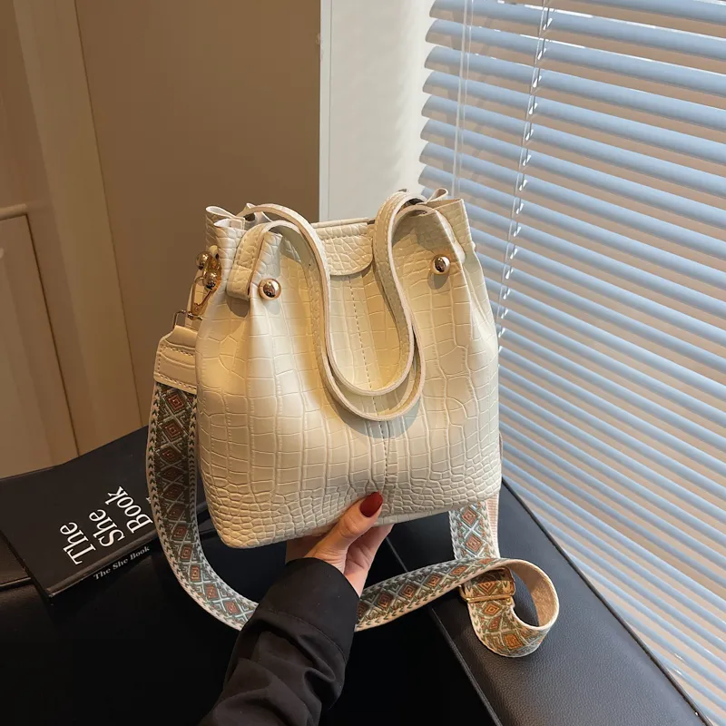 MingLu PU Bucket Bag, One Shoulder Handbag Women's Multicolor-11