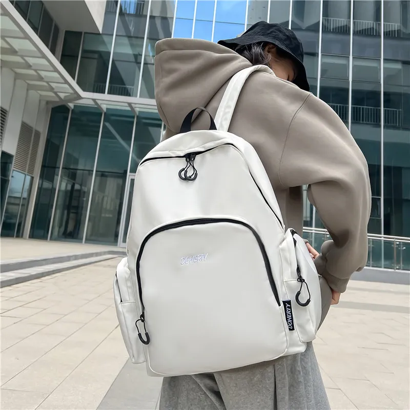 Parker Bear Nylon Solid Color Minimalist Style Fashion Suitable For High School University And All Couples Unisex-5