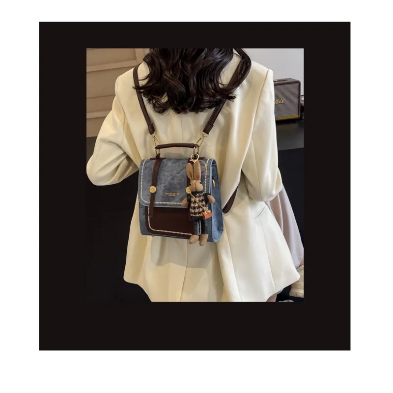 MingLu Pu Backpack Regular Women's Denim Blue-1