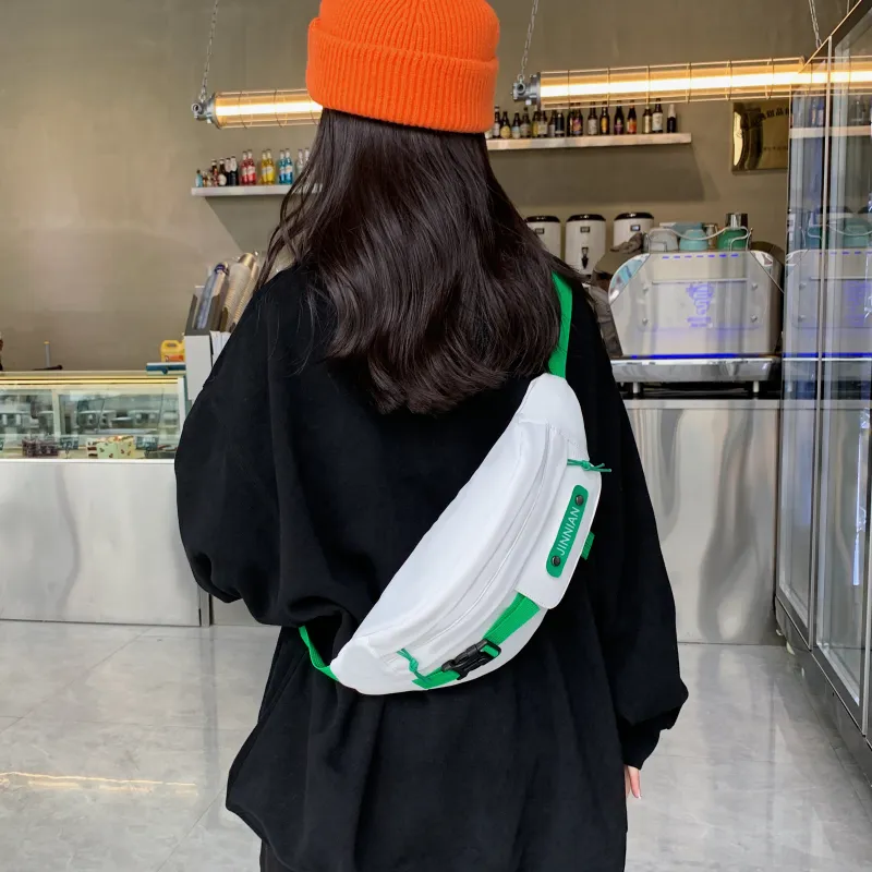 Parker Bear Nylon Fanny Pack Regular Unisex White Green/Black Green/Black Blue/White Blue/Blue-3