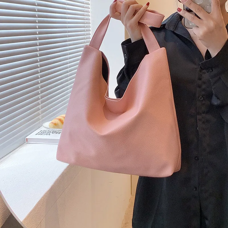 Parker Bear PU Shoulder Bag Regular Unisex Pink/Khaki/Blue/Black-2