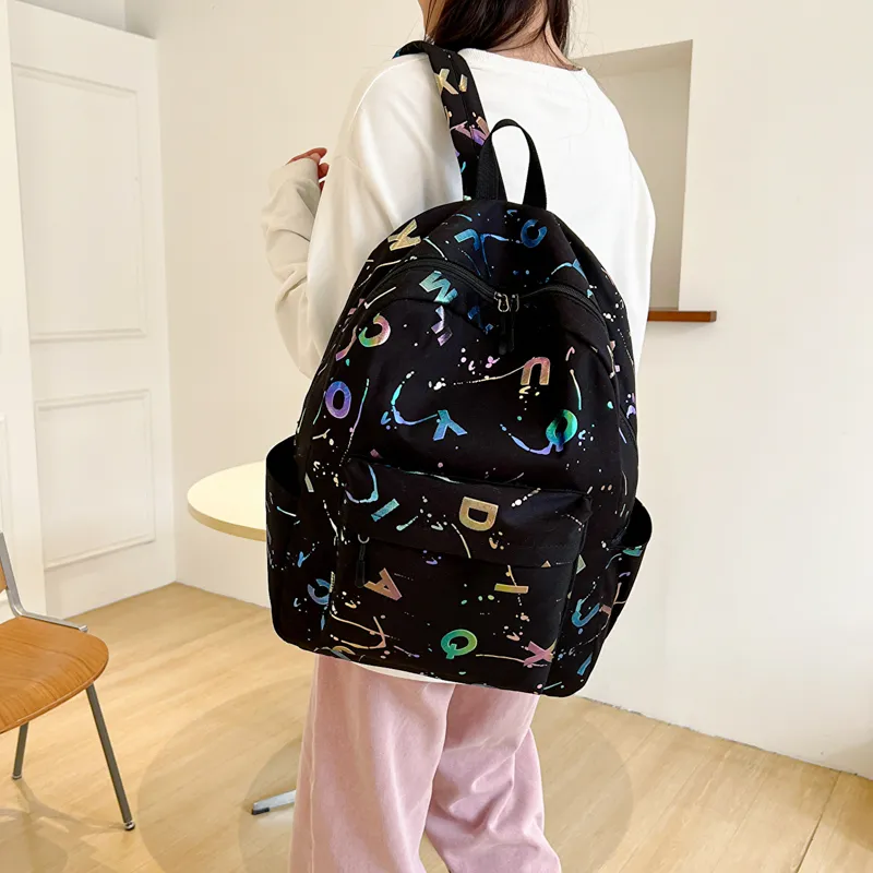 Parker Bear Canvas Backpack Regular Unisex Ecru/Black-1
